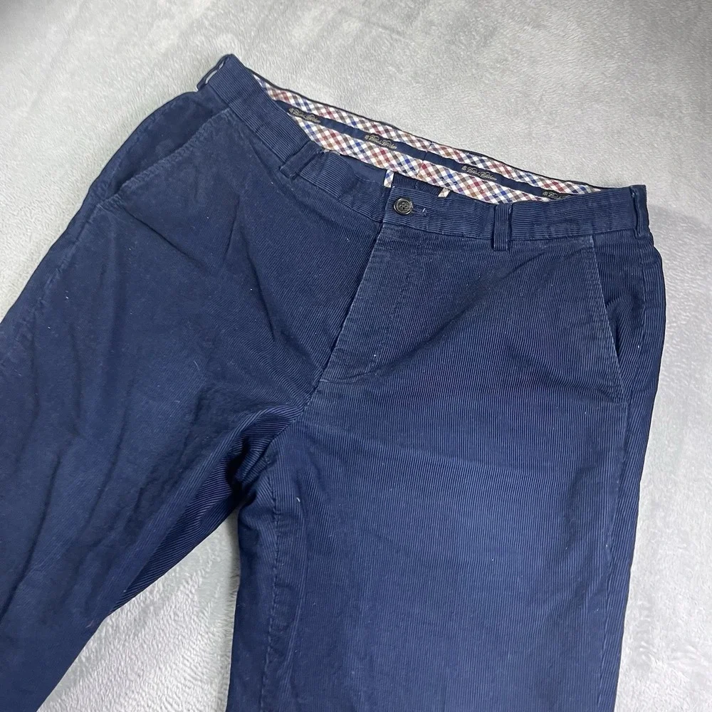 Brooks Brothers Clark Corduroy‎ Dress Pants Men's 36x30* Navy Cotton Pleated